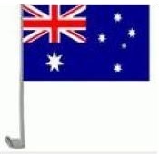 Australien-Fahne auf Autofensterstab