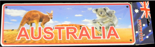 Australia / Kangaroo+Koalas Nummernschild Blechschild ca. 37 x 13 cm