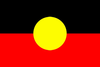 Fahnen-Aufkleber Aboriginal Fahne