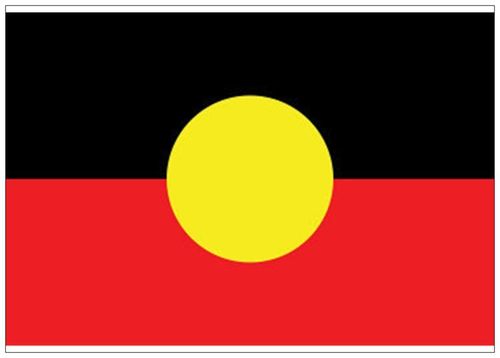 Postkarte Aboriginal Fahne