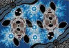 Grusskarte Aboriginal Art Sea Turtles