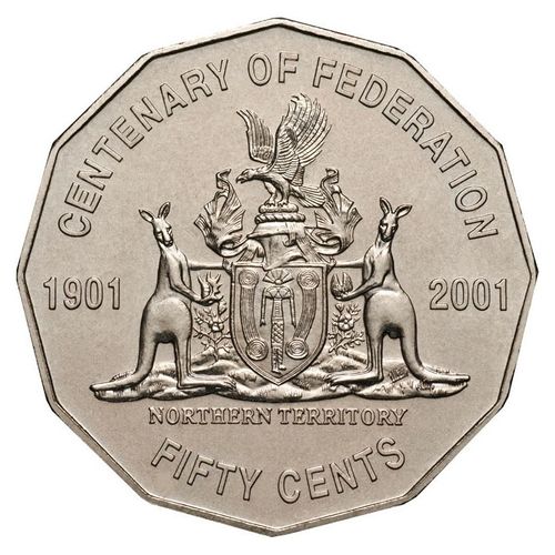 50c Münze Australien Centenary of Federation NT 2001