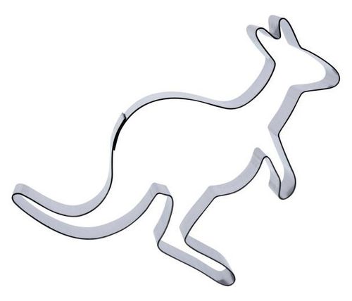 Ausstechform Känguru ca.  7 x 10 cm Edelstahl stehend