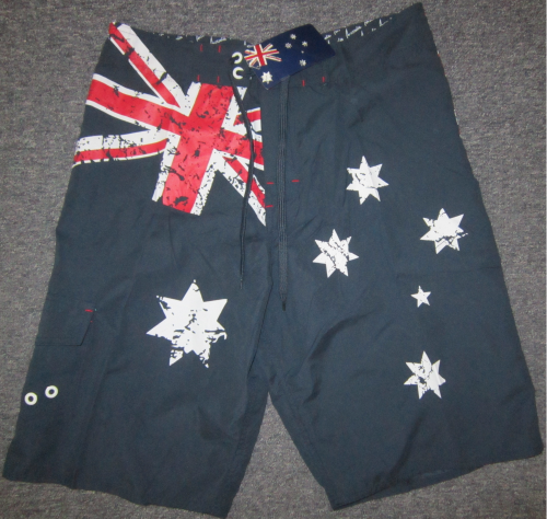 Shorts Fahne Australien Schwarz-Weiss-Rot