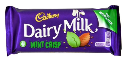 Cadbury Dairy Milk Mint Crisp 54g (GB) MHD überschritten!