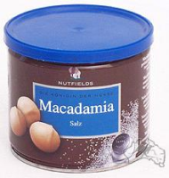 Macadamia-Nüsse fettlos geröstet gesalzen 135g Dose