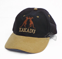 Kakadu-Stoffmütze geölte Baumwolle, burgund/tan