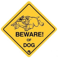 Magnet Warnschild Beware of Dog