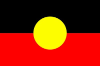 Fahne Australien Koorie ca. 85 x 145cm