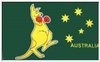 Australien-Sportfahne Boxing Kangaroo ca. 85 x 140cm