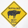 Warnschild Buffaloes Next 10 km