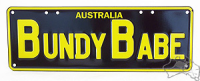 Bundy Babe Nummernschild Blechschild 37 x 13 cm