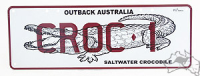 Outback Australia / Croc 1 Saltwater crocodile Nummernschild Blechschild 37 x 13 cm