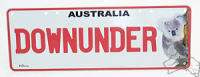 Downunder / Koala Nummernschild Blechschild 37 x 13 cm