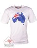 T-Shirt Fahne auf Australien-Umriss, weiss