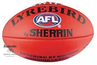 Football Australian Rules Lyrebird by Sherrin Leder Rot