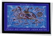 Magnet Ureinwohnermalerei Peace and Harmony under Water