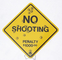 Warnschild No Shooting - Gross