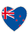 Fahnenhänger Neuseeland herzförmig gross (NZ)