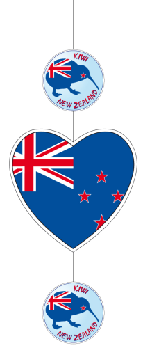 Fahnenhänger Neuseeland dreiteilig (NZ)