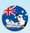 Fahnenhänger Australien rund mit Koala/Oper