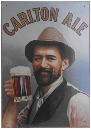 Blechschild Carlton Ale