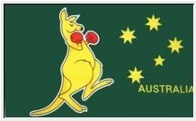 Australien-Sportfahne Boxing Kangaroo ca. 60 x 90 cm