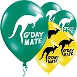 Luftballon mit G'day Mate Motif gelb