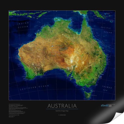 Australien Satellitenbildkarte plan