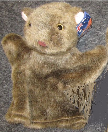 Wombat Plüsch Handpuppe ca. 20cm