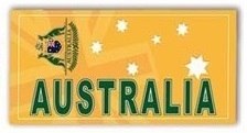 Handtuch Velours Wappen Australien ca. 75x152cm