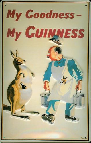 Blechschild Guinness My Goodness mit Känguru ca. 20x30cm