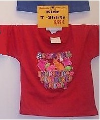 T-Shirt Kids australische Tiere rot