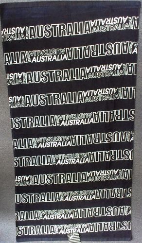 Handtuch Velours Australia-Schriftzüge ca. 75x152cm
