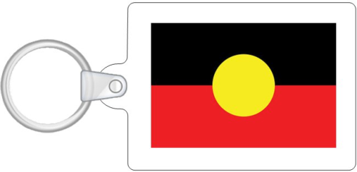 Aboriginal Fahne Schlüsselanhänger ca. 4½x6½ cm