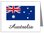 Grusskarte Fahne mit Australia 3