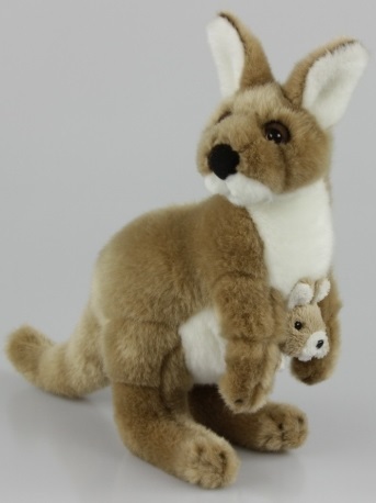 Känguru mit Joey Plüsch ca. 25cm