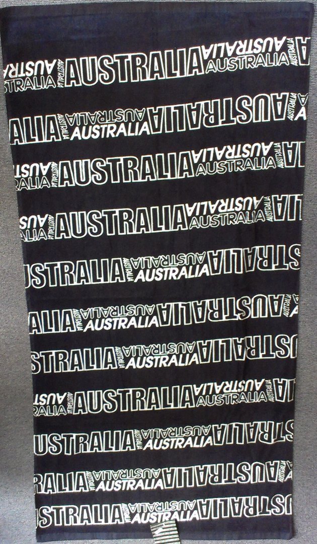 Australia-Thongs (Badelatschen) mit Australia-Motif schwarz-weiss