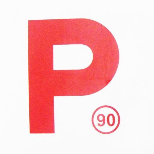 Schild P 90 Plate (Probationery Driver NSW) ca. 14x14cm
