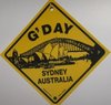 Aufkleber Warnschild G'day Sydney ca. 8½ x 8½cm