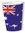 Fahne-Papierbecher Australien 10 Stk. 200ml