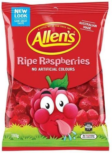 Ripe Raspberries Allens 190g