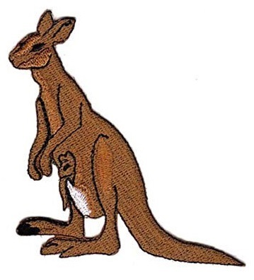 Aufnäher Kangaroo ca. 7,5x8cm