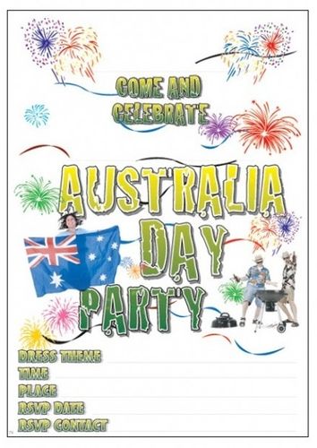 Grusskarte Australia Day Party