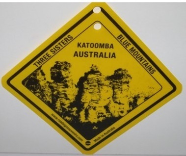 Warnschild Katoomba (mit Saugnapf) ca. 12 x 12cm