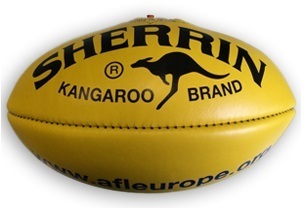 Football Australian Rules Sherrin Kangaroo Brand Kunststoff Gelb