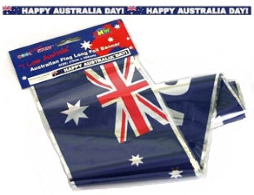 Fahnen Foil Banner 13cmx366cm Happy Aust. Day