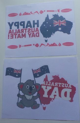 Australia Day Static Cling Decal 2er Pack