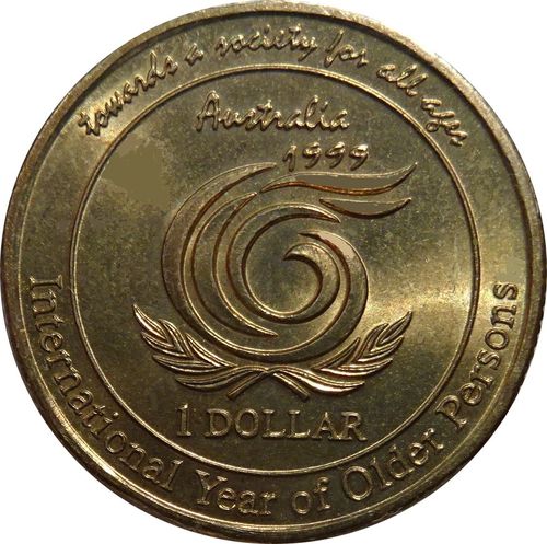 $1 Münze Australien International Year of Older Persons 1999