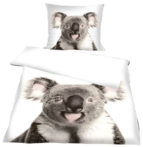 Bettwäsche Koala 135x200 + 80x80 cm Micro Satin